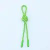 Nó Mandala de Cor Sólida com Ponta de Borracha, Cordão Decorativo com Pingente de Algodão Reciclado 13cm, Pingente de Chaveiro Tecido à Mão