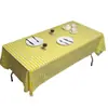 Toalha de Mesa Descartável Plástica Cruzada P à Prova d'Água e de Óleo Retangular Decoração de Festa de Aniversário Xadrez Vermelho e Branco