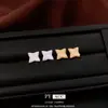 Pendientes de Estrella con Textura de Aguja Plateada Pendientes Simples de Moda Ins Pendientes Elegantes de Gama Alta Pendientes Versátiles Elegantes Venta al por Mayor Mujeres