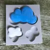Nubes Blancas Nubes Molde de Silicona Chocolate Molde para Pastel Plegable Arcilla de Pegamento de Goteo DIY Herramientas Decorativas