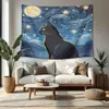 Tapiz Decorativo de Paisaje Impreso Transfronterizo, Tela de Fondo Personalizada para Dormitorio y Sala de Estar, Revestimiento de Pared para Ocultar Imperfecciones, Pedido Mínimo de Una Pieza