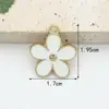 Joyería Xipeng, accesorios de bricolaje, flor perlada, estilo Ins, pendientes clásicos de cinco pétalos, collar, pulsera, colgante, llavero