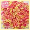 Liga de Goma Pequeña Coreana de Alta Elasticidad Banda para el Cabello Pequeña para Niñas Que No Daña la Cuerda para el Cabello Diadema Linda Anillo para Toalla Estuche de Cuero para Mujeres