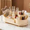 Soporte Giratorio de Escritorio para Almacenamiento de Brochas de Maquillaje, Estante Organizador de Cosméticos, Mesa de Tocador, Porta Brochas de Sombras, Caja para Labiales, Portalápices