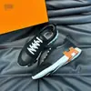 Estación europea nueva lona con costuras de cuero transpirables zapatillas casuales con cordones zapatos de hombre de comercio exterior de Guangzhou