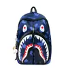 Mochila Casual Camuflaje Boca de Tiburón Transfronteriza Estilo Urbano Moderno Mochila Escolar para Estudiantes Gran Capacidad Mochila para Portátil de Viaje