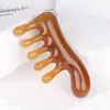 Cabezal de Peine Masajeador de Cinco Garras de Resina Terapia Meridiana Cabezal para Peinar Raspado y Alivio Bastón Mayorista Herramienta de Belleza para Tracción Meridiana