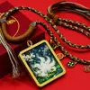 Raposa Dourada Colorida Raposa de Nove Caudas Fada Flor de Pessegueiro Pintado Thangka Estilo Tibetano Semi-Artesanal Colar Colorido Pingente Venda por Atacado