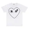 Bestseller transfronteiriço: Nova camiseta estilo japonês para casal com estampa de coração Comme des Garcons, unissex de manga curta estampa CDG por Play Bao Ling