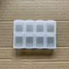 Suministro puntual caja de pastillas de plástico de grado alimenticio de 8 compartimentos caja de pastillas de PP de grado alimenticio de ocho compartimentos caja de pastillas de grado alimenticio de doble fila de 4 compartimentos