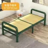Cama dobrável de chão de bambu solteiro duplo uso doméstico cochilo adulto quarto de aluguel simples 1,2 metro estilo antigo placa dura cama fresca
