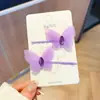 Internet-famoso Princesa Pequena Fita Bow Hairpin Crianças Menina Hanfu Purple Hairpin Acessórios de cabelo das meninas