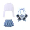 Disfraz de jazz para niña, guapo traje de actuación hip hop japonés, conjunto para niños, hip hop hiphop, pasarela, escenario, moda
