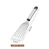 Espátula para freír pescado de acero inoxidable, espátula multifuncional para freír, espátula para panqueques, herramienta para hacer panqueques, espátula para bistec