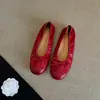 Zapatos de ballet planos vintage super suaves de piel de oveja para mujer, zapatos tipo mocasín de cuero suave con suela blanda, zapatos planos vintage de cuero genuino