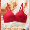 Ropa interior 2025 Año de la Vida para Mujer Sin Marcas Rojo Transportador Pecho Pequeño Levanta Busto Sin Aros Traje de Novia Sujetador para Mujer