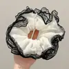Goma para el pelo con estampado estilo Academia Melard para mujer, scrunchie de satén con malla de estampado de leopardo vintage, banda elástica de alta elasticidad y duradera