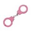 Pet Rosa Hebilla de Mano Pequeña Mini Esposas de Simulación Llavero Candado de Descompresión Hebilla de Gato Hebilla de Mascota