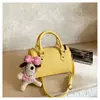 Bolso de Mujer con Patrón de Lichi, Bolso Boston Blanco, Bolso de Mano, Versátil para el Trabajo, Sensación de Alta Gama, Doble Hebilla, Bolso de Moda Popular para Mujer