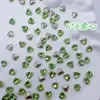 Rhinestones para decoración de uñas de color verde claro, con base puntiaguda, formas variadas, verde translúcido, decoraciones populares y lujosas de rhinestones para uñas