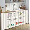 Cortina Sem Furo para Portas de Armário, Cortina de Tecido para Armários de Cozinha, Cortina de Armário à Prova de Poeira e Decorativa com Fita Mágica