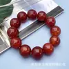 Pulsera de ágata roja para hombre y mujer, pulsera de calcedonia de círculo único, cuentas, cuentas de rosario, fila de mano, nivel A, temblor, suministro de jade en vivo de Taobao
