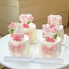 Decoración de Pastel para el Día del Maestro 2026 Tulipán Feliz Día del Maestro Topper con Hermosa Decoración de Moño de Perlas