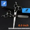 Tijeras de Peluquería Neppson Black Skull Edición Gema de 6.0 pulgadas, Tijeras para Cortar el Cabello, Tijeras Rectas, Tijeras para Flequillo, Tijeras Entresacadoras