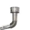 Chaminé de Aço Inoxidável Espessada com Tampa de Chuva, Tampa à Prova de Vento para Chaminé de Fogão a Lenha, Chapéu de Chaminé, Cobertura de Chuva para Tubo de Exaustão de Fogão a Lenha