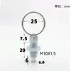 Aba de puxar Pino indexador Diâmetro do pino Rosca Botão de rosca Pino do êmbolo Tipo mini autotravante Mola de retorno Pino de posicionamento Hardware de fixação