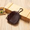 Monedero retro de cuero pequeño y lindo, multifuncional, bolsa para audífonos, mini cartera con cremallera al por mayor