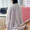 Serie Fresca de Invierno Estilo Ins Manta de Terciopelo de Leche Cachemira Manta con Cremallera Multifuncional Funda de Colcha Ropa de Cama para el Hogar