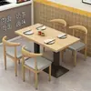 Conjunto de mesa e cadeira para lanchonete, churrascaria, café da manhã, fast food, loja de milk tea e sobremesas, mesa de restaurante, tipo econômico comercial