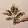 Hojas artificiales de Monstera y Alocasia para paisajismo de jardines, arreglos de plantas verdes para hoteles, centros comerciales y decoración del hogar, plantas en maceta