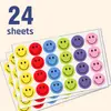 Pegatinas de Frente de Color Mixto de 2.5 cm con Expresión de Llanto Lindas para Estudiantes Niños Recompensas Fomentar Pegatinas Redondas de Sonrisa
