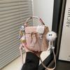 Bolso caja coreano transfronterizo para combinar con todo, nuevo 2025, bolso popular, bolso cuadrado pequeño de mano con textura para mujer
