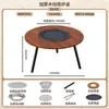 Horno de barbacoa portátil plegable para exteriores, mesa multifuncional para el hogar, juego completo de estufa de carbón para asar y té