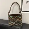 Bolsa Feminina Grande Capacidade 2024 Moda Listrada Bolsa Transversal para o Dia a Dia Bolsa de Ombro Moda Feminina