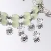 Aleación Plata Brillante Flor de Loto con Cuentas Torsette Espaciador Accesorios para Joyería DIY Pulsera Hecha a Mano Collar Cuentas