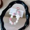 Colgante de Cadena para Teléfono con Cuentas de Nube en Colores Dopamina, Adorno Pequeño con Cuentas, Llavero de Coche, Accesorio para Bolso