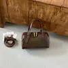 Moda Otoño/Invierno 2026 Bolso de Mano Versátil de Gamuza Bolso para el Trabajo Cuero Suave Estilo Simple Vintage Bolso Cruzado de Moda