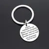 Chaveiro Personalizado Árvore da Vida Inspiradora Placa Redonda Aço Inoxidável Pingente de Chaveiro Gravado a Laser Presente de Dia das Mães