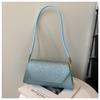 Bolsas Femininas 2026 Nova Moda Tendência Estilo Celebridade da Internet Bolsa de Ombro Retrô Baguette Bolsa Quadrada Pequena Elegante com Lantejoulas