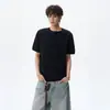 Camiseta de Verano de Punto Henley de Manga Corta con Cuello de Doble Capa Estilo Retro Old Money para Hombres y Mujeres, Estilo Básico para el Viaje, Color Sólido