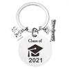 2025 nueva clase de llavero de acero inoxidable con regalo de ceremonia de apertura de pergamino, regalo de temporada de graduación