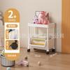 Estante móvel Rack de armazenamento de brinquedos infantis rack multi-camada carrinho doméstico com rodas piso estante simples