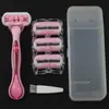 Lâmina de Barbear da Moda para Mulheres, Lâmina de Barbear Manual, Lâmina Depilatória com Lâminas Substituíveis, Embalada, Venda Direta de Fábrica, Em Estoque Atacado