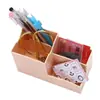 Organizador de escritorio multi-compartimento creativo portalápices soporte para teléfono de escritorio caja de almacenamiento suministros de oficina simples regalo promocional
