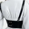 Faja reductora para mujer con capa exterior de cuero negro, vestido tipo camisa, directo del fabricante, cinturón de cintura, vestido con tirantes, efecto adelgazante, cuero