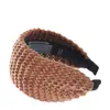 Diadema de ala ancha al por mayor transfronteriza versión coreana para otoño e invierno clip de pelo de lana popular en línea diadema de punto elegante horquilla joya diadema